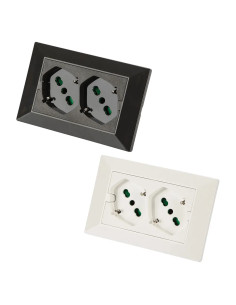 DOPPIA PRESA INCASSO PER SCATOLA SERIE 'OPERA PLUS' - FANTON