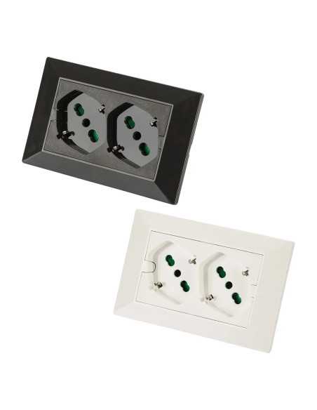 DOPPIA PRESA INCASSO PER SCATOLA SERIE 'OPERA PLUS' - FANTON | Utensili Store