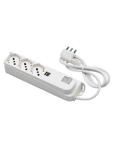 MULTIPRESA CON INTERRUTTORE + USB - FANTON | Utensili Store