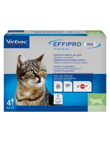 ANTIPARASSITARIO 'EFFIPRO DUO' 'Gatto' - VIRBAC | Utensili Store