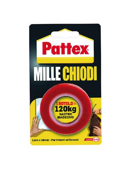 NASTRO BIADESIVO 'MILLECHIODI' - PATTEX | Utensili Store