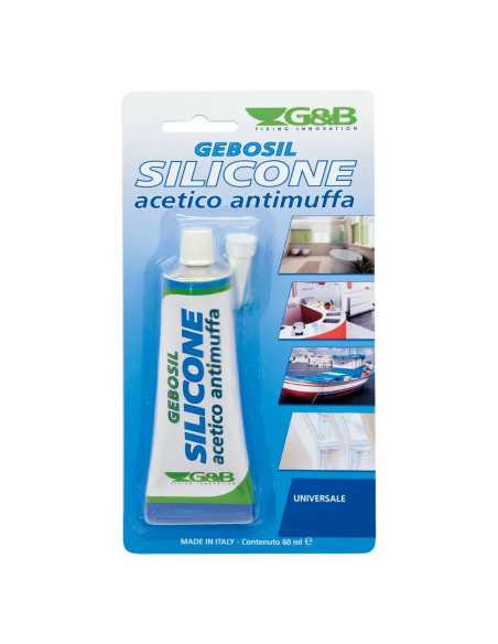 SILICONE ACETICO trasparente - G&B | Utensili Store