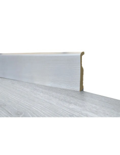 BATTISCOPA POLISTIRENE LISCIO INCISO bianco venato - COLOREA