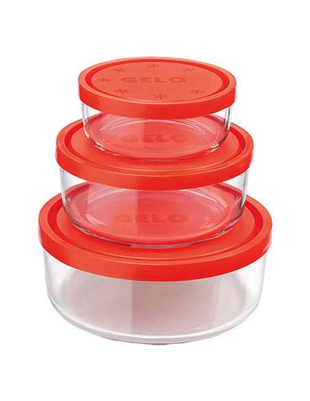 CONTENITORE TONDO IN VETRO SET 'GELO BOX' - BORMIOLI | Utensili Store