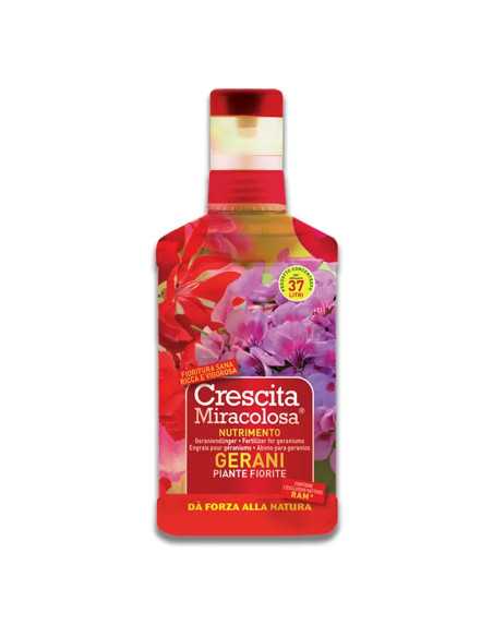 CONCIME LIQUIDO 'GERANI E PIANTE FIORITE' - CRESCITA MIRACOLOSA | Utensili Store