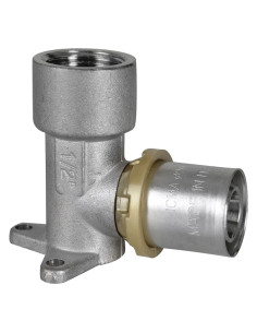 RACCORDO A PRESSARE CURVO CON FLANGIA 3 FORI 'ART. 410' - ICMA