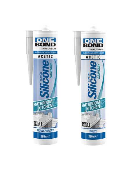 SILICONE ACETICO PER SANITARI - ONEBOND | Utensili Store