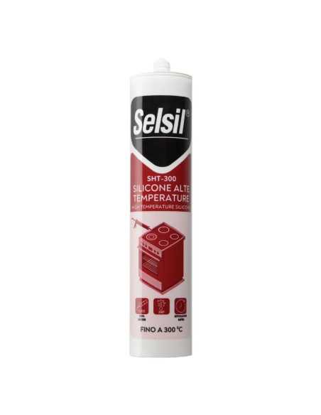 SILICONE ACETICO ALTA TEMPERATURA 'SNH' nero - SELSIL | Utensili Store