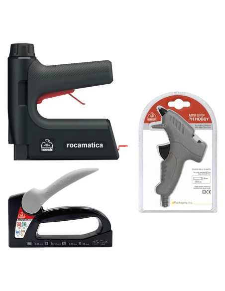 KIT FISSATRICE 'ROCAMATICA' + 'ROCAMA' + PISTOLA 'MINIGRIP 7H' set promo - ROMEO MAESTRI | Utensili Store