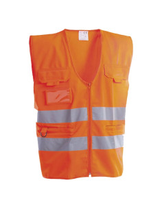 GILET ALTA VISIBILITA' MULTITASCHE 'ROAD' - Senza Marca