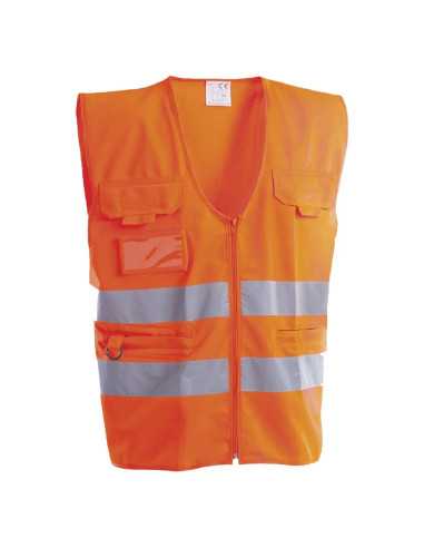 GILET ALTA VISIBILITA' MULTITASCHE 'ROAD' - Senza Marca | Utensili Store