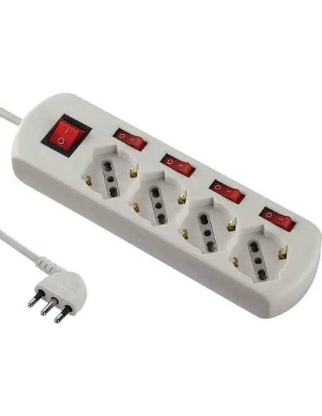 MULTIPRESA CON INTERRUTTORI INDIPENDENTI - ELECTRALINE | Utensili Store