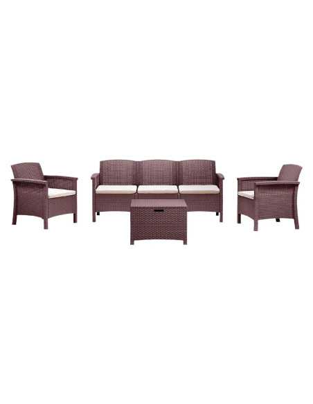 SET DA GIARDINO POLIPROPILENE 'VENEZIA III' tortora - BICA | Utensili Store