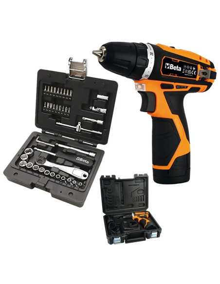 KIT TRAPANO AVVITATORE + SET CHIAVI A BUSSOLA - BETA | Utensili Store