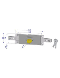 SERRATURA CENTRALE PER SERRANDA '2260' - SECUREMME