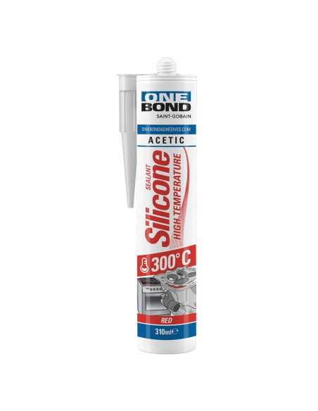 SILICONE ACETICO ALTA TEMPERATURA 'HIGH TEMPERATURE' rosso - ONEBOND | Utensili Store