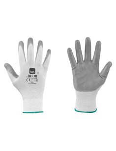 GUANTI NITRILE/POLIESTERE 'NIT-01 HOB SPECIAL' - NERI