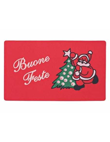 TAPPETI STELLA BUONE FESTE ROSSI - Senza Marca | Utensili Store