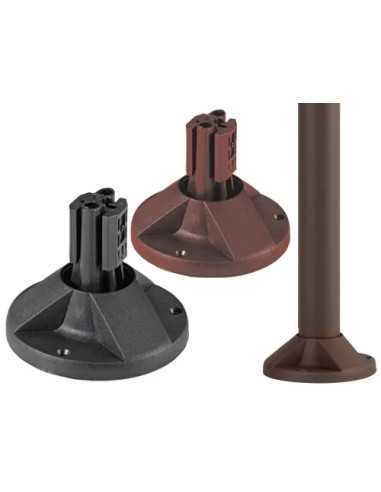 BASI P/PALI LAMPIONI GLOBO NERO - Senza Marca | Utensili Store