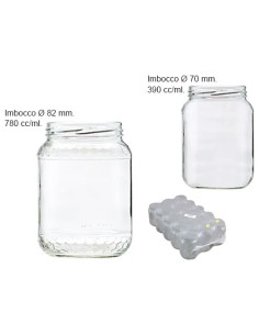 VASI VETRO MIELE IMBOCC.  - Senza Marca