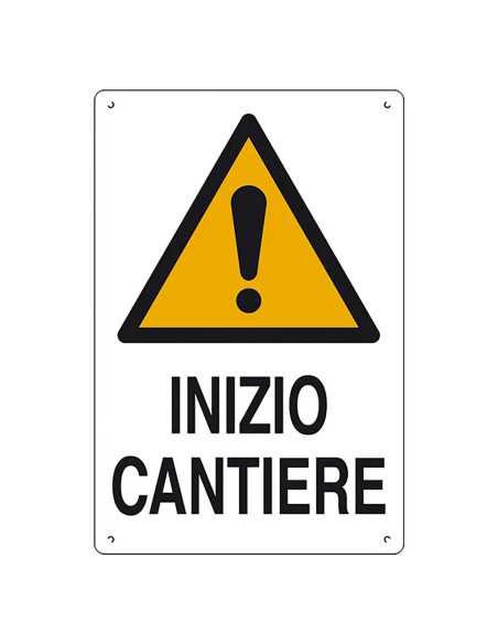 CARTELLO 'INZIO CANTIERE' - EUROSIGNALS | Utensili Store