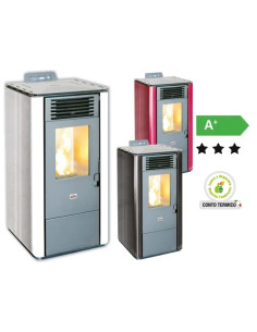 STUFE PELLET QUEEN 8 BORDEAUX - Senza Marca