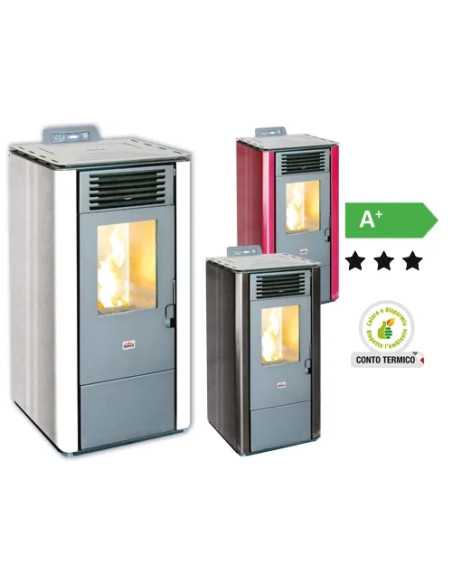 STUFE PELLET QUEEN 8 BORDEAUX - Senza Marca | Utensili Store