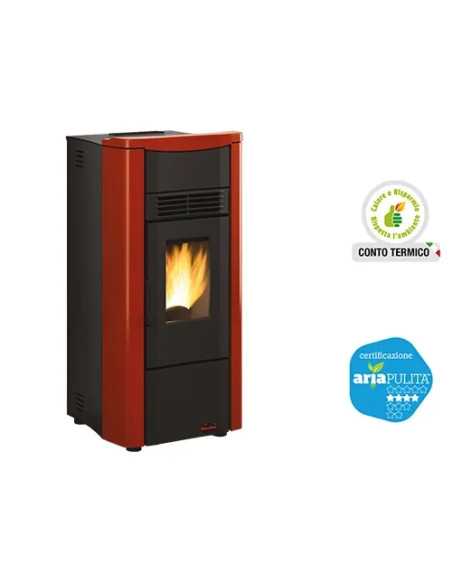 STUFE PELL.BORDEAUX GIUSY EVOPLUS 8 CAN - Senza Marca | Utensili Store