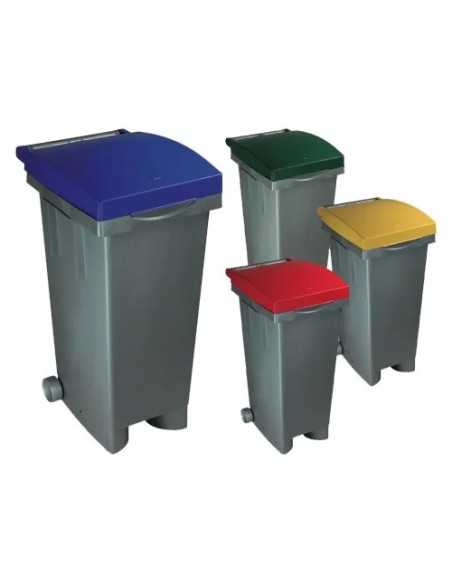 BIDONI TATA QUADRI C/RUOTE LT.80 VERDI - Senza Marca | Utensili Store