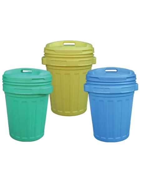 BIDONI COPERCHIO A VITE LT.70 GIALLI - Senza Marca | Utensili Store