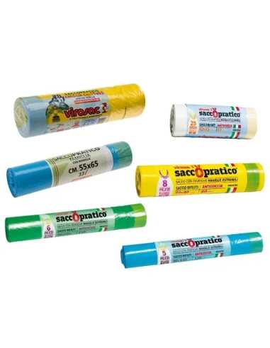 BUSTE SACCOPRATICO PZ 8 GIALLO - Senza Marca | Utensili Store