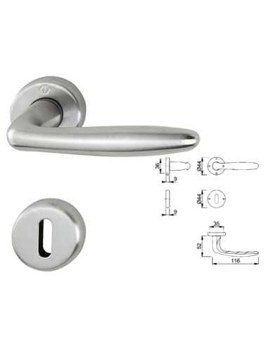 MANIGLIE ROISSY CROMO SATINATO - Senza Marca | Utensili Store