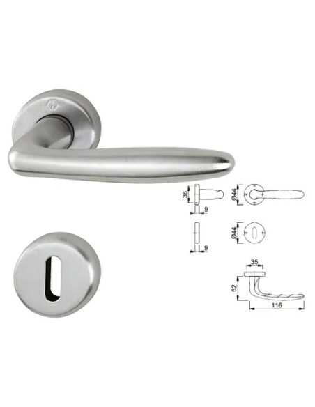 MANIGLIE ROISSY CROMO SATINATO - Senza Marca | Utensili Store