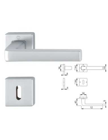 MANIGLIE DUBLIN CROMO SATINATO - Senza Marca | Utensili Store