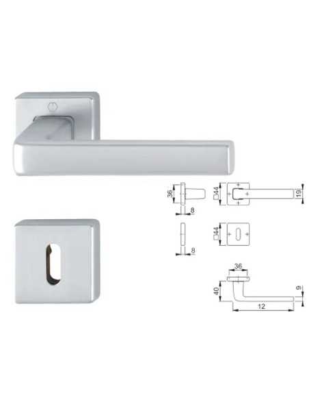 MANIGLIE DUBLIN CROMO SATINATO - Senza Marca | Utensili Store