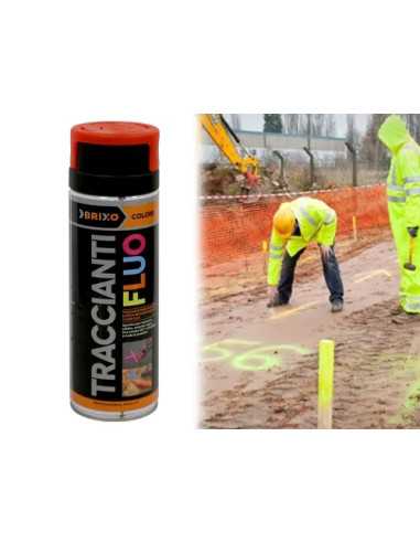 SPRAY BRIXO COLORS TRACCIANTE FLUO ARANC - Senza Marca | Utensili Store