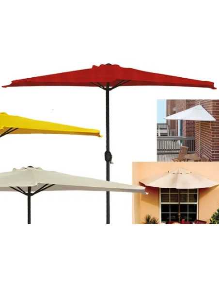 OMBRELLONI ALU. MEZZALUNA GRIGIO - Senza Marca | Utensili Store