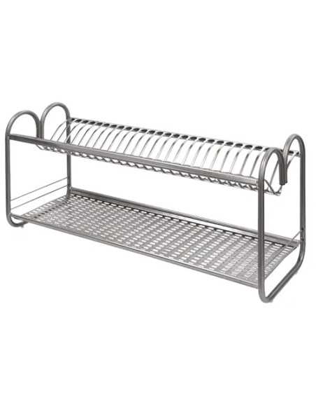 SCOLAPIATTI INOX C/SUPP.LATERALI - Senza Marca | Utensili Store