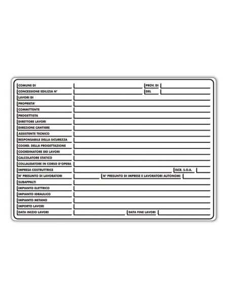 CARTELLI P/CANTIERI - Senza Marca | Utensili Store