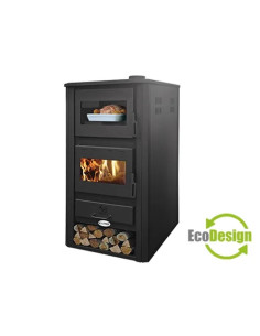 STUFA A LEGNA KAICCO IDRO CON FORNO ANTRACITE - K-LINE