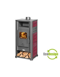 STUFA A LEGNA KABUL BORDEAUX - K-LINE