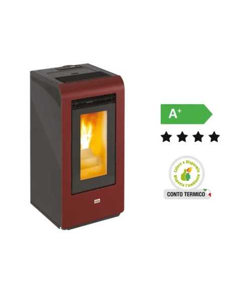 STUFA A PELLET PLUS HE 10 BORDEAUX - QUEEN | Utensili Store
