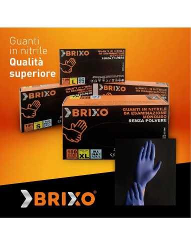 GUANTI NITRILE BRIXO CF.100 PZ - Senza Marca | Utensili Store