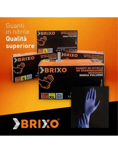GUANTI NITRILE BRIXO CF.100 PZ - Senza Marca | Utensili Store