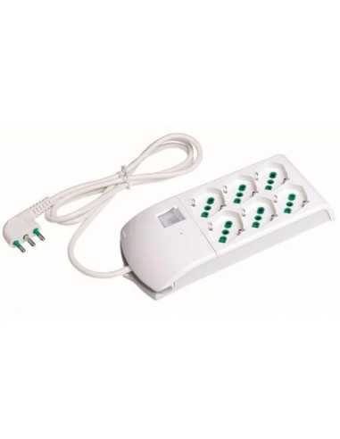 MULTIPRESE BRIXO 6POSTI SCHUKO/BIPASSO - Senza Marca | Utensili Store