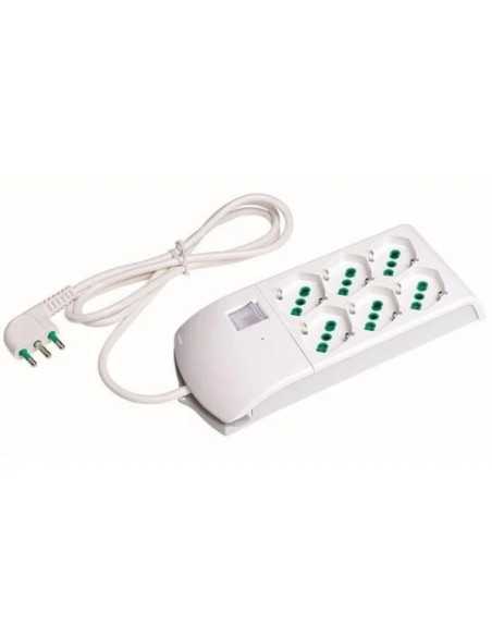 MULTIPRESE BRIXO 6POSTI SCHUKO/BIPASSO - Senza Marca | Utensili Store