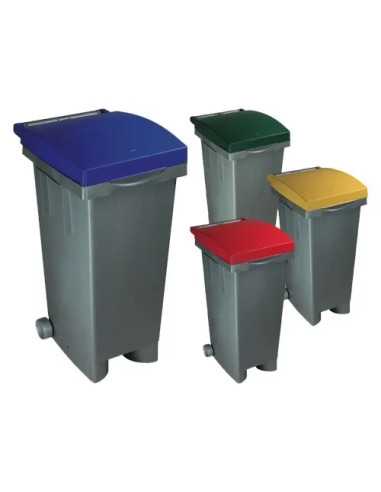 BIDONI TATA QUADRI C/RUOTE LT.80 BLU - Senza Marca | Utensili Store