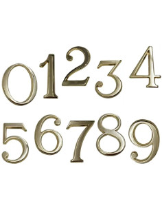 NUMERI CIVICI C/PIOLI N.5 ORO 87035L - Senza Marca