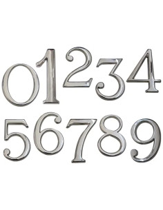 NUMERI CIVICI C/PIOLI N.6 NICHEL - Senza Marca