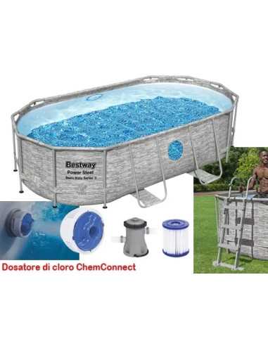 PISCINE OVALI CON OBLÒ 56714 - BESTWAY | Utensili Store